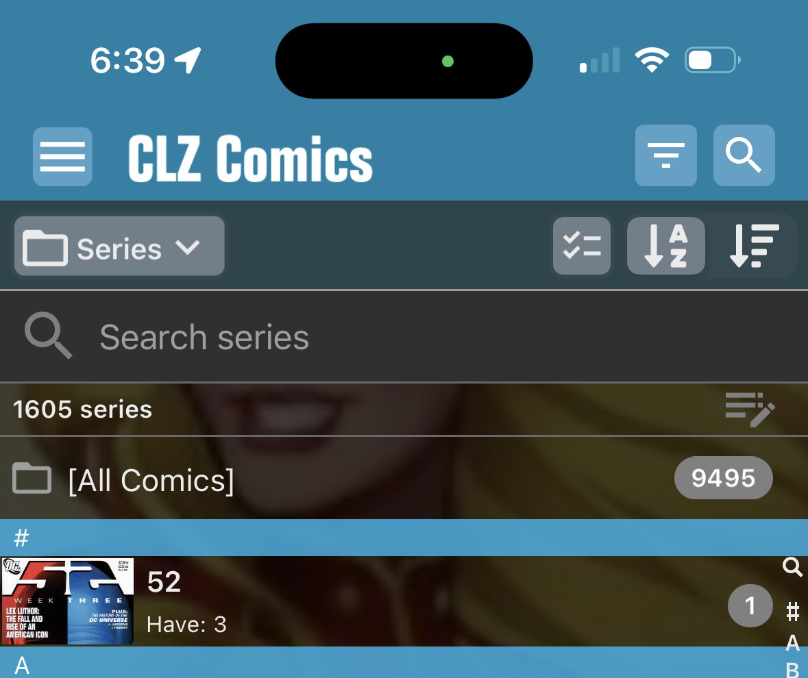 CLZ Comics App Interface